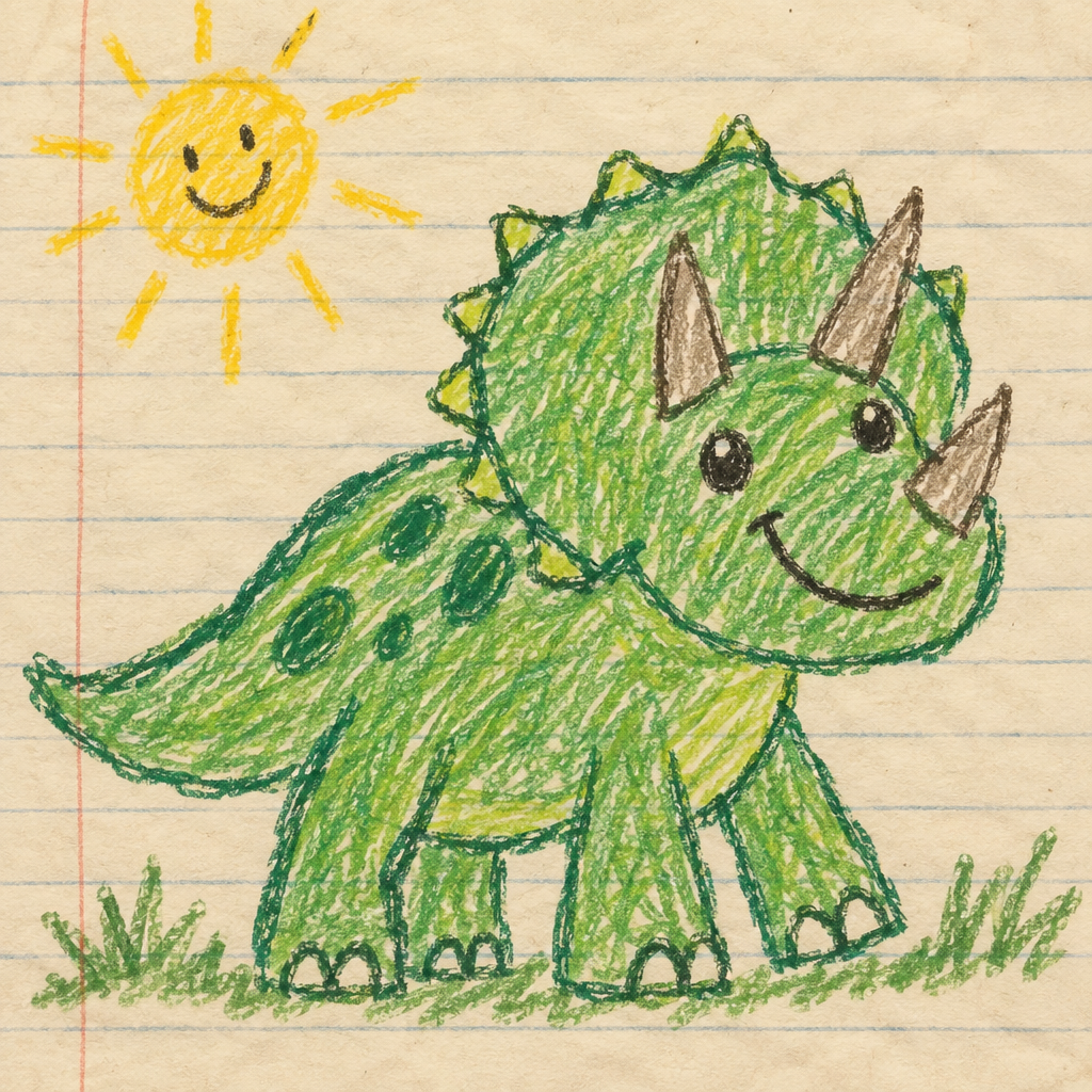 Deaton, drawn in crayon
