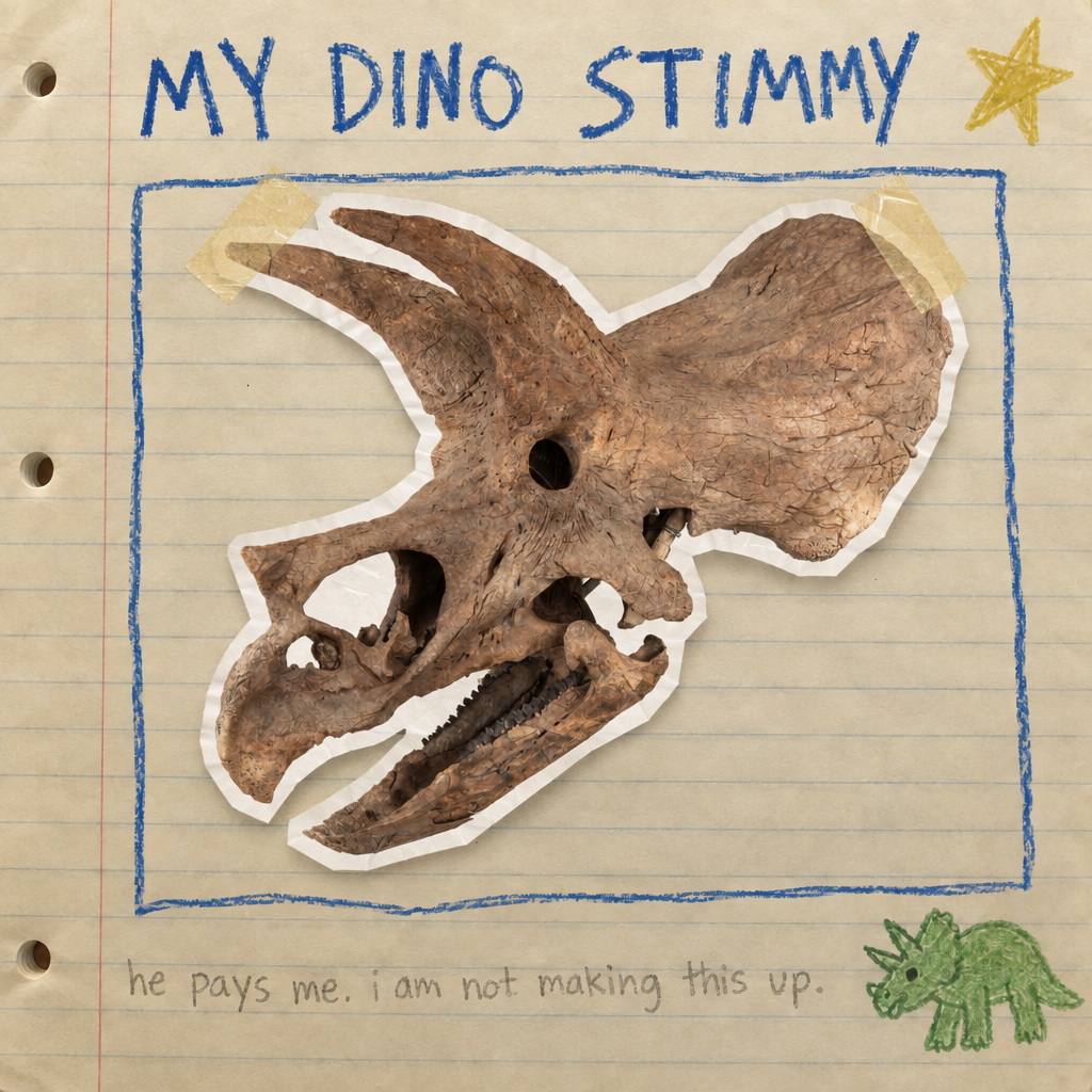 my dino stimmy collage